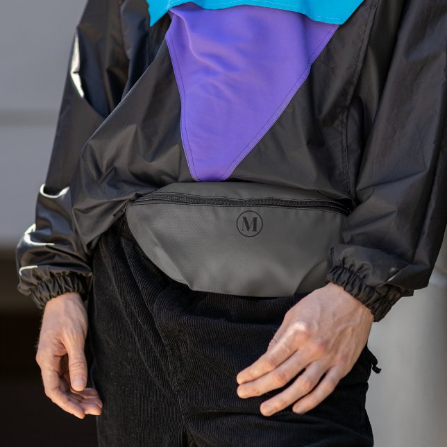 Riñoneras Personalizado Black Gray Monogram Clean Fashion Tr (Subido por el creador)