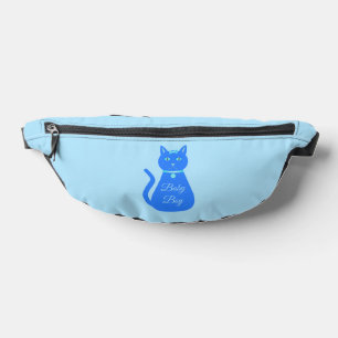 Riñoneras Personalizado de gato de niño pequeño azul