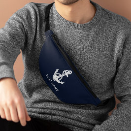 Riñoneras Personalizado de nombre de barco azul de la Marina