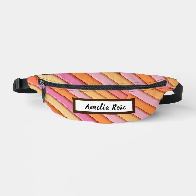 Riñoneras Personalizado Pastel Geometric Fanny Pack - Resume (Anverso)