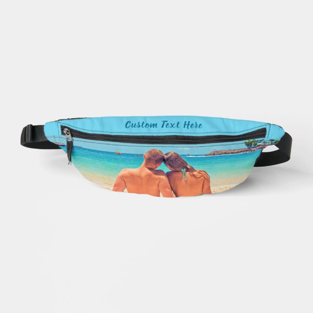 Riñoneras Personalizado Photo Fanny Pack con tus fotos y tex (Anverso)