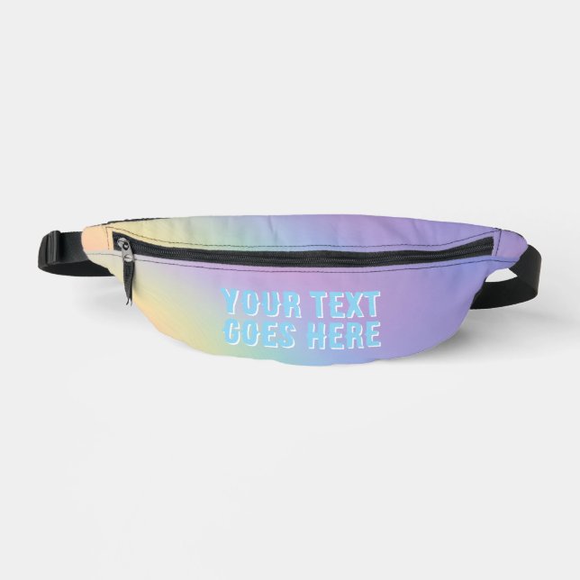 Riñoneras Personalizado Rainbow Pastel Fanny Pack Crea tu pr (Anverso)