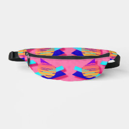 Riñoneras Pink Memphis Neon Fun Epic Triángulos