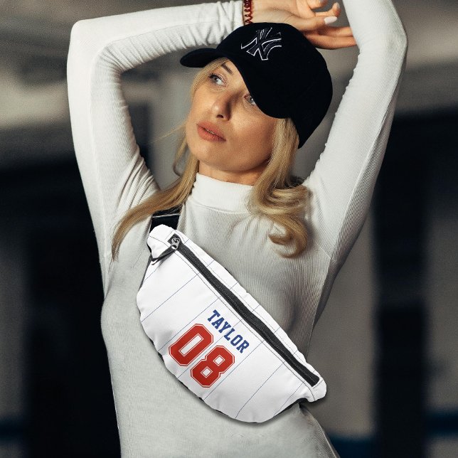 Riñoneras Pinstripe deportiva de béisbol Softball (Baseball Softball Sport Pinstripe Fanny Pack)