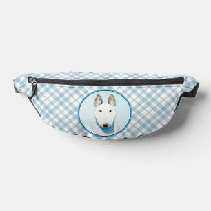 Riñoneras Pintura de Bull Terrier Blanco Arte de Perro Inglé