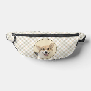Riñoneras Pintura de Pembroke Welsh Corgi Arte de Perro de T