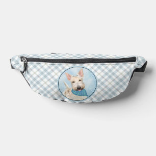 Riñoneras Pintura de Terrier Escocés Trigo Original Arte Can