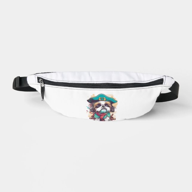 Riñoneras Pirata de perros shih tzu (Anverso)