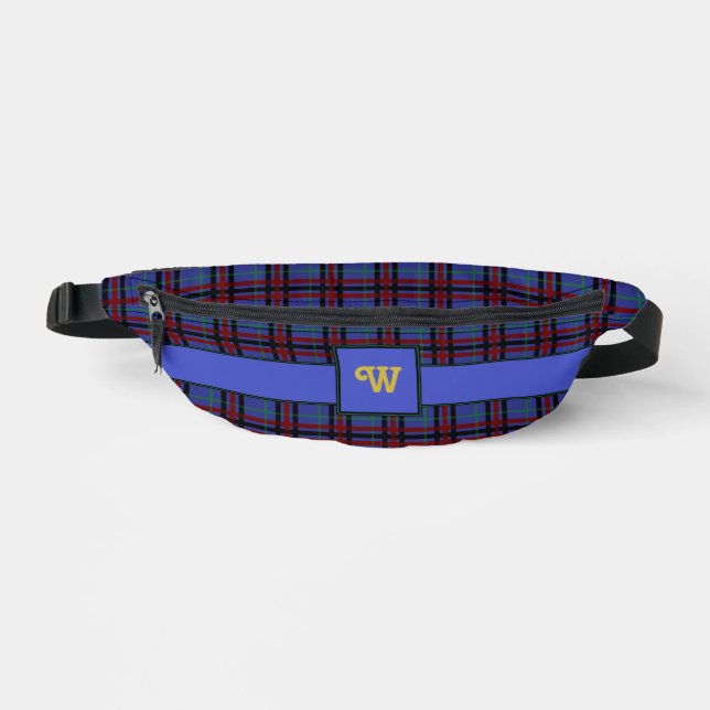 Riñoneras Plaid de tonos joya (Anverso)