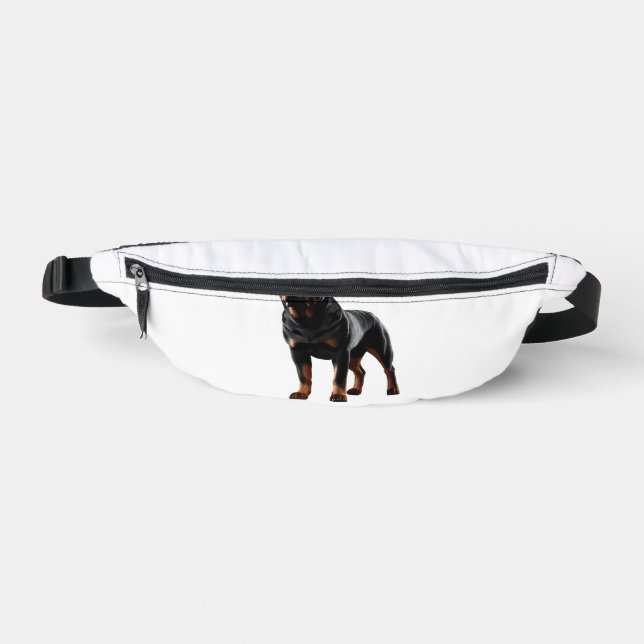 Riñoneras Poderosa postura de Rottweiler: perro audaz de cue (Anverso)