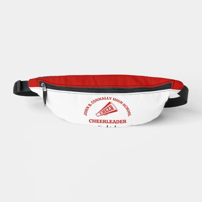 Riñoneras Porrista de instituto personalizada de rojo (Anverso)