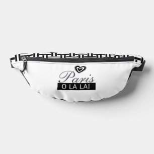 Riñoneras Print Cut Sew Bag Paris FranciaBanda negra y blanc
