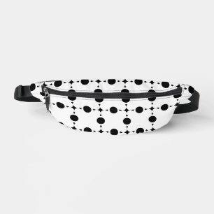 Riñoneras Puntos de Polka Negro, Patrón de Punto de Polka, P
