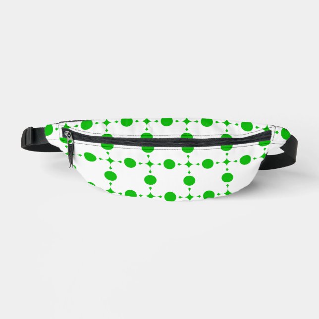 Riñoneras Puntos de Polka Verde, Patrón De Punto De Polka, P (Anverso)