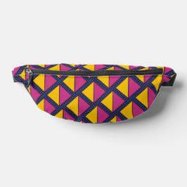 Riñoneras Purple Geometric Fanny Pack