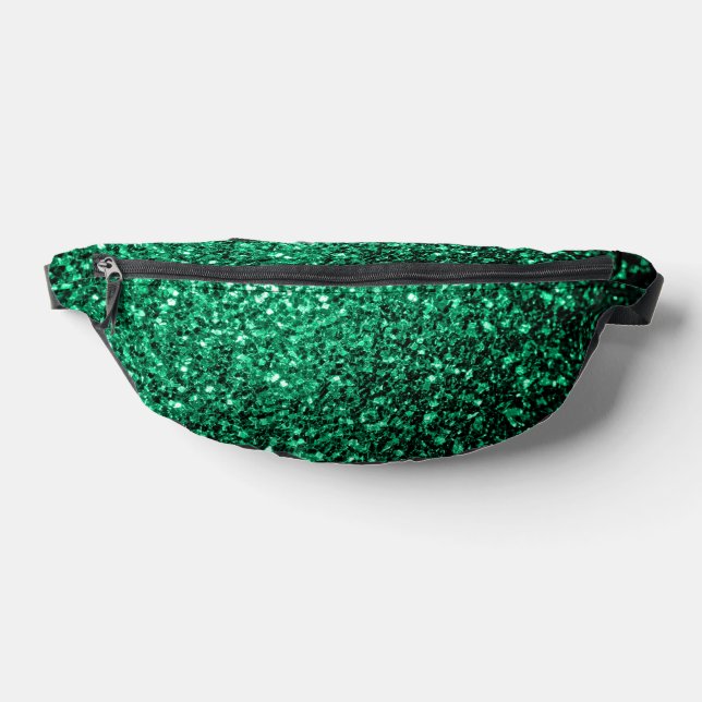 Riñoneras Purpurinas de imitación verde esmeralda brillan (Distribución)