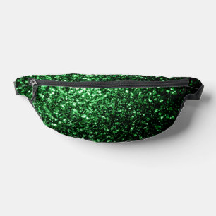 Riñoneras Purpurinas de imitación verde oscuro