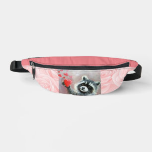 Riñoneras Raccoon N Hearts Print Cut Sew Fanny Pack
