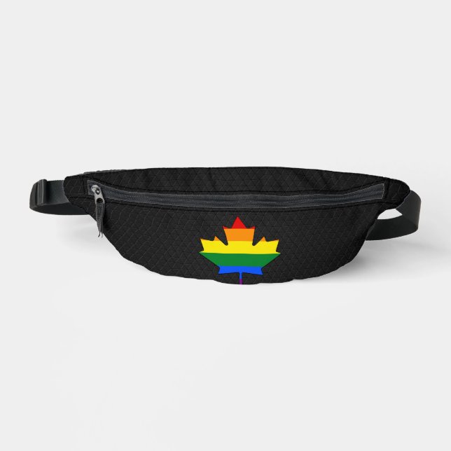 Riñoneras Rainbow pride maple leaf  (Anverso)
