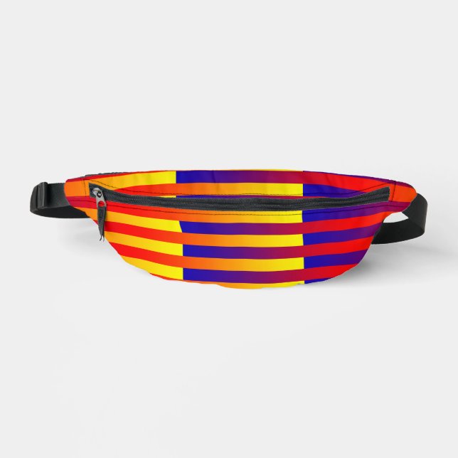 Riñoneras Rayas amarillas rojas azules (Anverso)