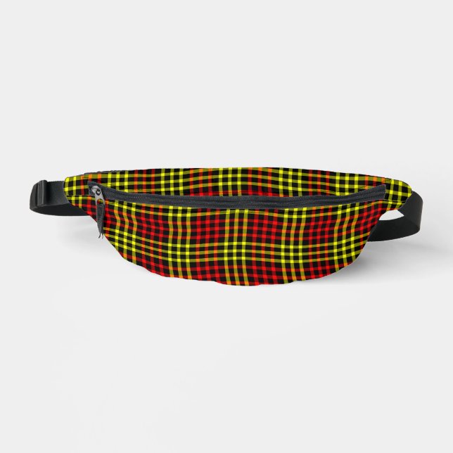 Riñoneras Red Yellow Plaid Checker Seamless Pattern (Anverso)