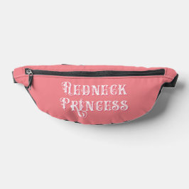 Riñoneras Redneck Princesa brillante texto rosado