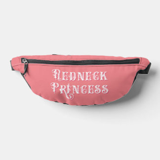 Riñoneras Redneck Princesa brillante texto rosado