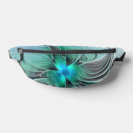 Riñoneras Resumen Con Arte Fractal Azul Y Moderno