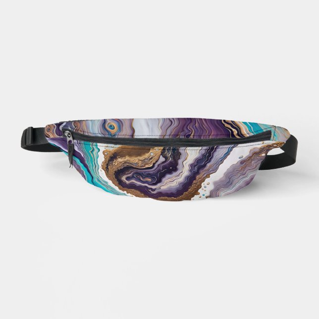 Riñoneras Resumen de acitismo y turquesa (Anverso)