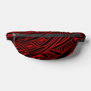 Riñoneras Resumen Tribal Negro Y Rojo