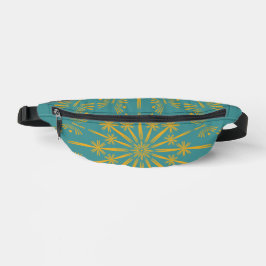 Riñoneras Retro Mandala Verde azulada Fanny Pack