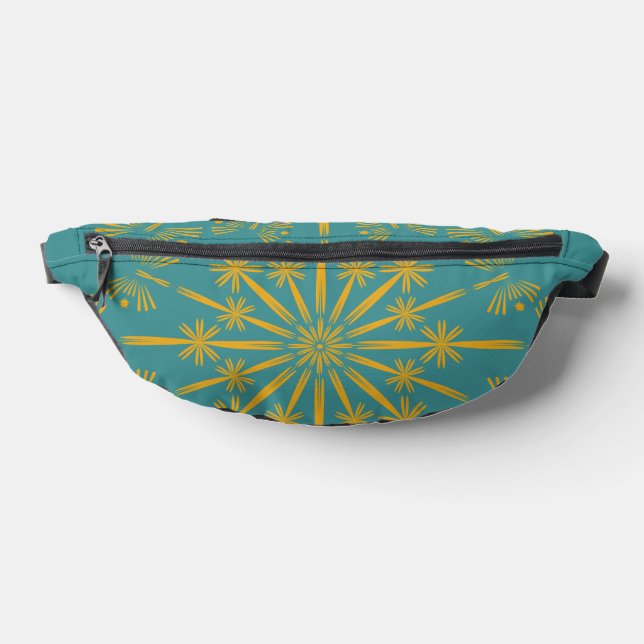 Riñoneras Retro Mandala Verde azulada Fanny Pack (Distribución)