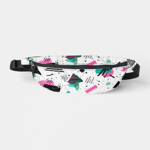 Riñoneras Retro Memphis Geometric Pattern