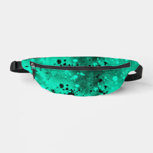 Riñoneras Retro Paint Splatt Efecto Verde y Negro