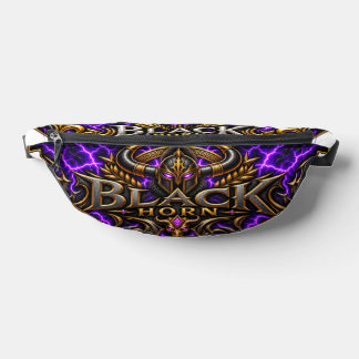 Riñoneras Sac banane Black Horn – Éclairs violets et motif t