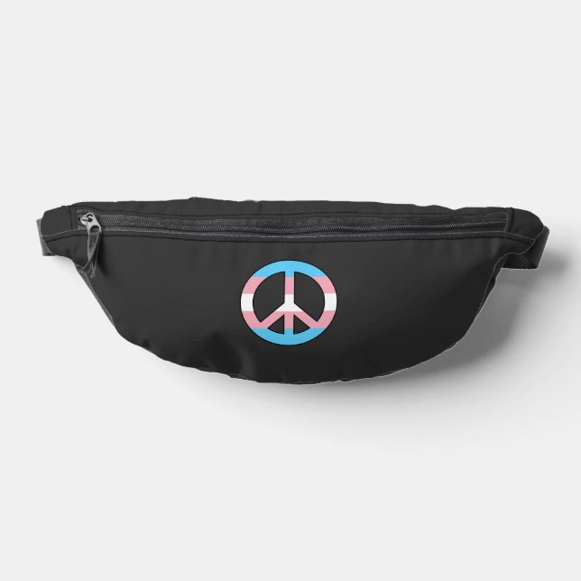 Riñoneras señal de paz de la bandera transgénero (Distribución)
