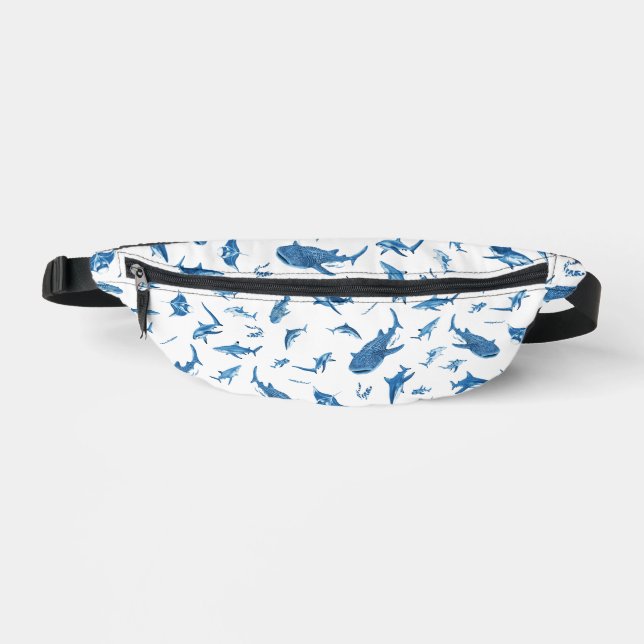 Riñoneras Sharks & Manta Rays｜Ocean Art Design (Anverso)