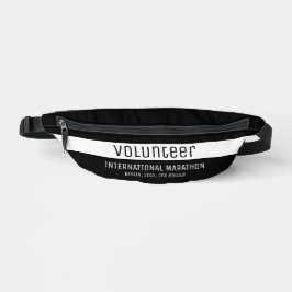 Riñoneras Simple Voluntariado Blanco y Negro Promocional