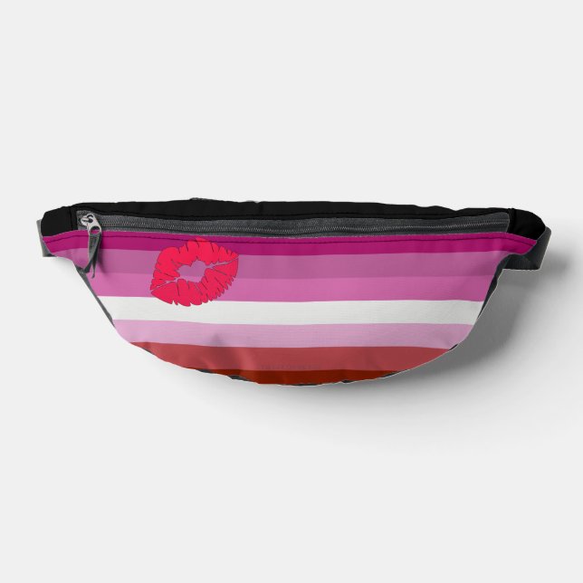 Riñoneras SlipperyJoe lápiz labial bandera de orgullo lésbic (Distribución)