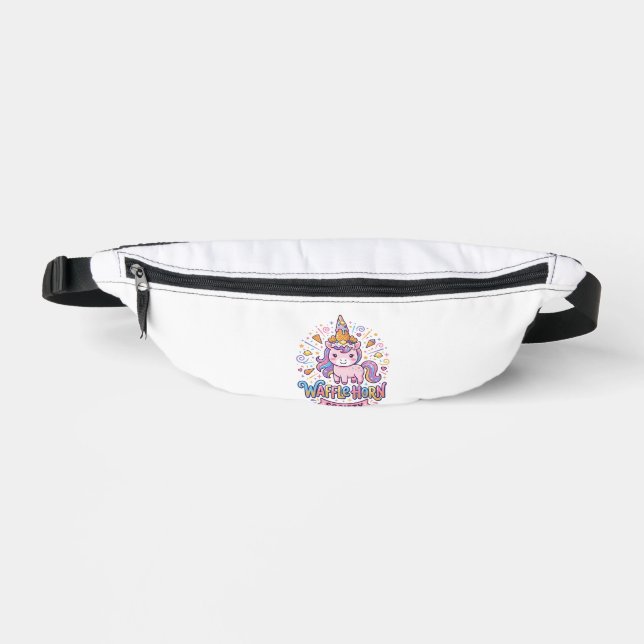 Riñoneras Sociedad de Cuerno de Waffle de Unicornio Ropa Lis (Anverso)
