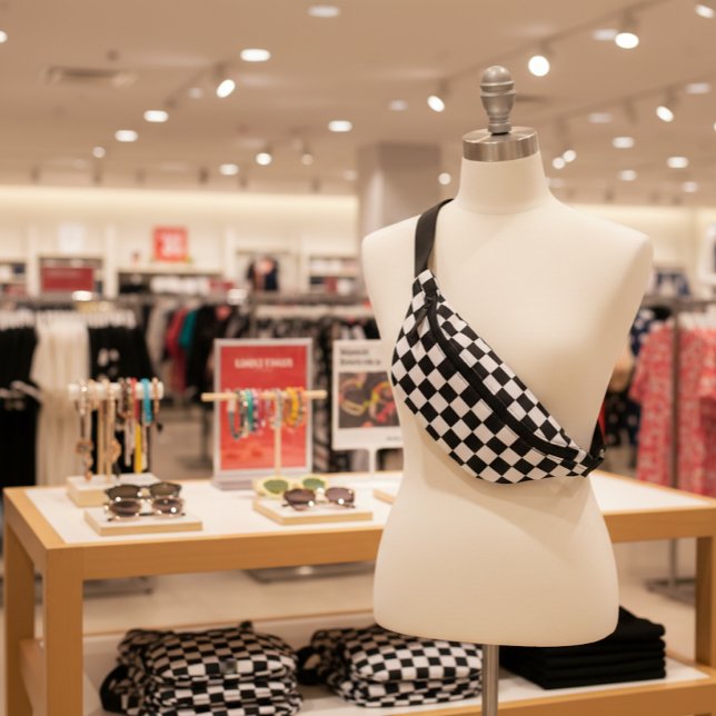 Riñoneras Sofisticado patrón negro y blanco controlado (Subido por el creador)