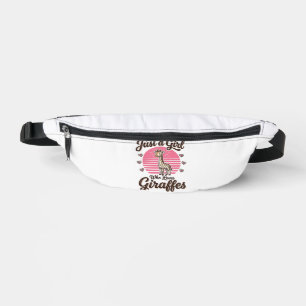 Riñoneras Solo una chica que ama las jirafas Diseño de camis