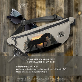 Riñoneras Tennessee Walking Horse Silhouette Sunset Forest