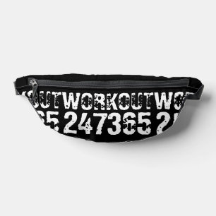 Riñoneras Texto grabado y desgastado Workout 247365 white