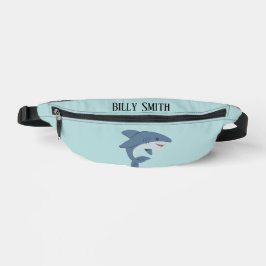 Riñoneras Tiburón azul lindo personalizado