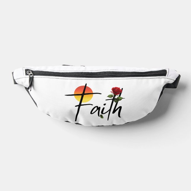 Riñoneras Tipografía Faith negra con rosa (Distribución)