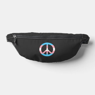 Riñoneras Transgender flag peace sign