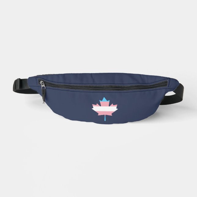 Riñoneras Transgender pride maple leaf (Anverso)