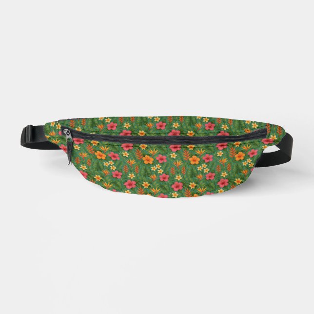 Riñoneras Tropical/Hawaii patterned floral (Anverso)
