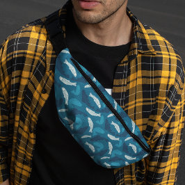 Riñoneras Trucha azul e marfil, pez patentado